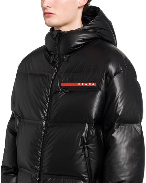 prada hooded jacket men's|Prada men's nylon jacket.